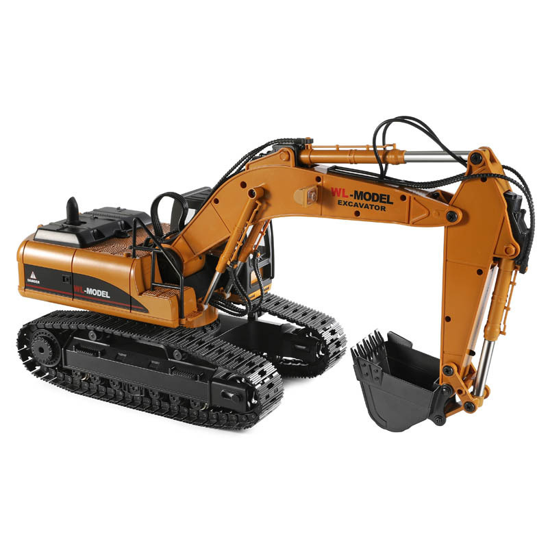 WLtoys 16800 1/16 Rc Excavator Truck 2.4G 23CH Rc Metal Digger Excavator Machine Model with LED Lights&Smoke