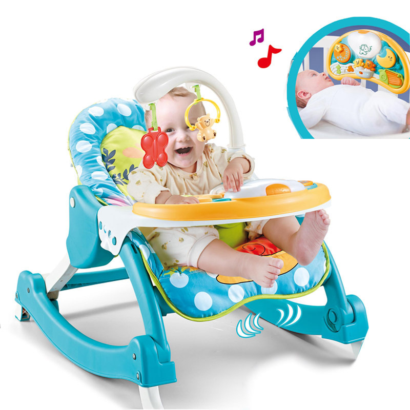 Musical Baby Toddler Stroller Baby Rocking Chair Dining Table Baby Rocker Chair with Bed lamp Piano Toys