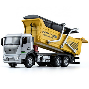 1:32scale Diecast Metal City Muck Truck Model Car Simulation Alloy City Transport Cart Series Model with Lights&Sounds