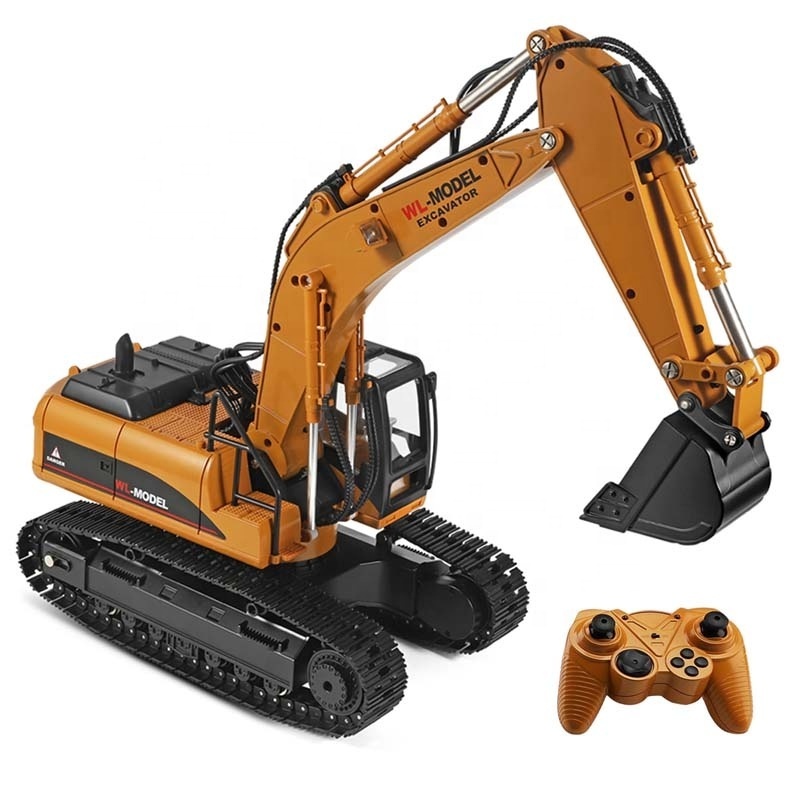 WLtoys 16800 1/16 Rc Excavator Truck 2.4G 23CH Rc Metal Digger Excavator Machine Model with LED Lights&Smoke