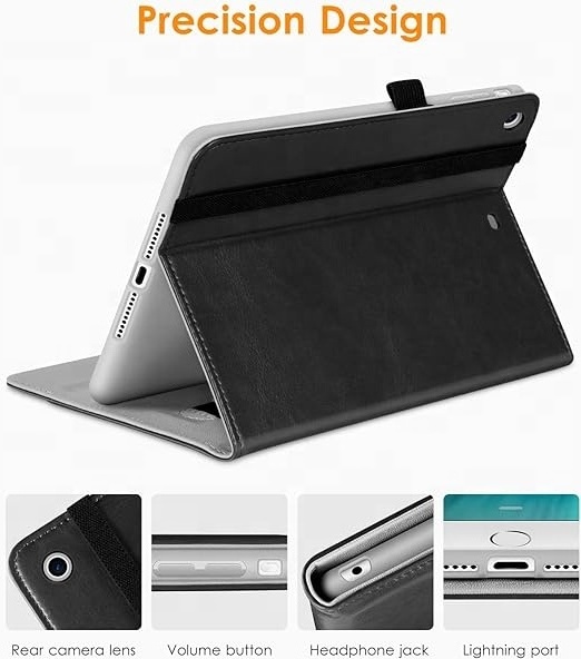 Premium Leather Folio Stand Cover Case with Multi-Angle Viewing  for iPad Mini 1 2 3 Case