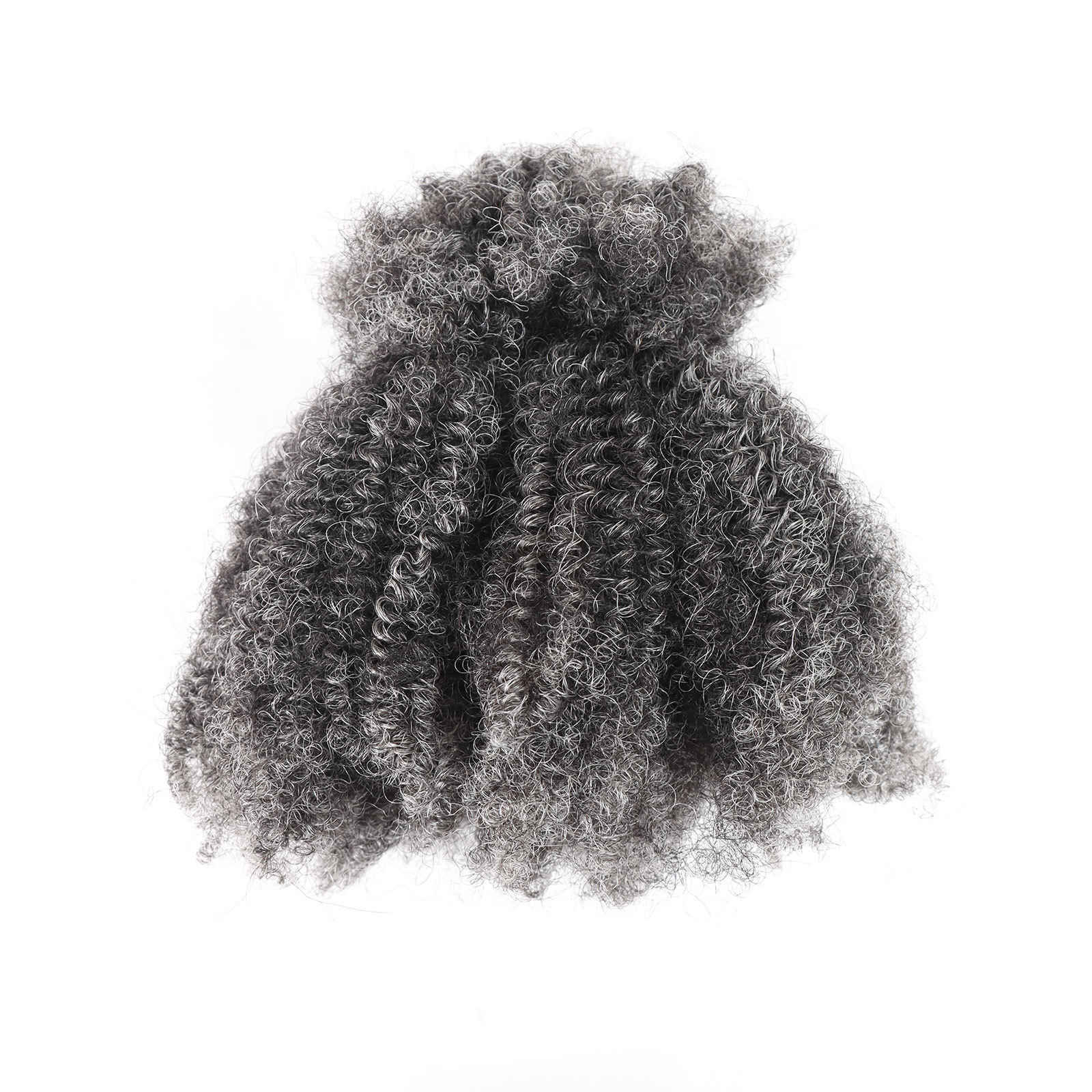 afro kinky bulk human hair grey color for braiding braids