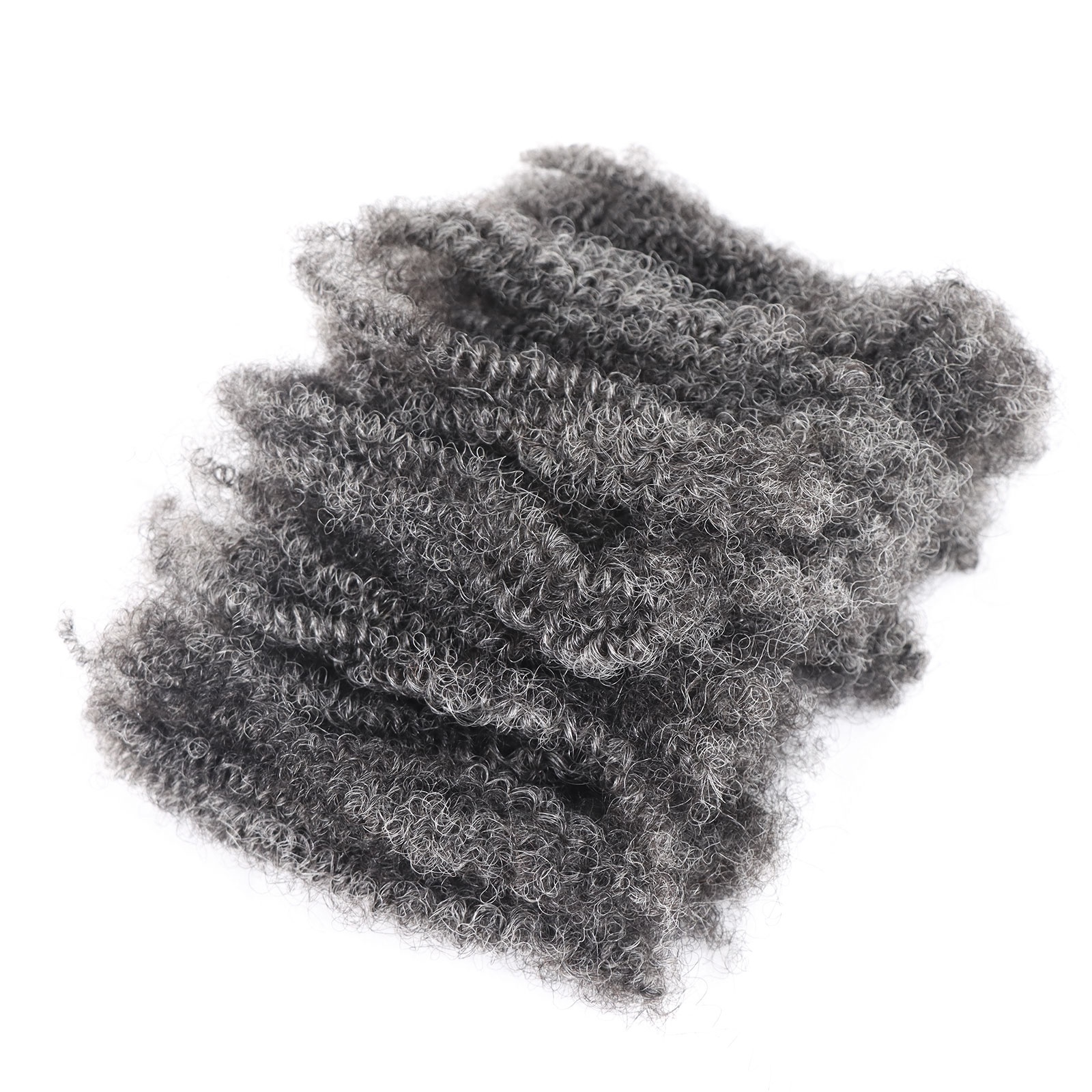 afro kinky bulk human hair grey color for braiding braids