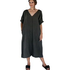 Sexy London Caftan Wholesale Kaftans Moroccan  Kaftan 100% Linen Women Casual Dresses