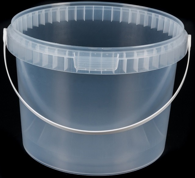 4 Gallon Bucket with Lid Food Grade Safe Material Plastic Pail with Handle White Clear Black Custom Color Logo Durable