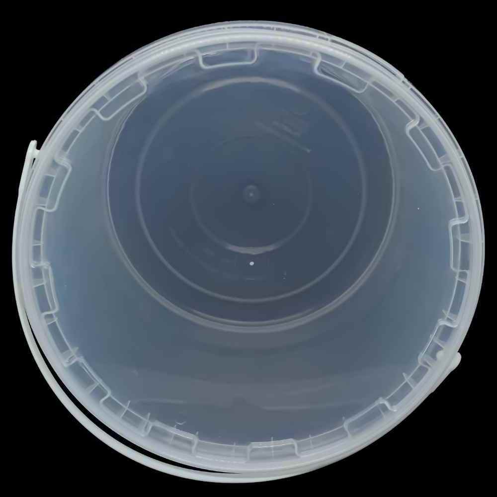 Clear 5 Gallon Bucket & Lid with Handle Transparent Durable PP Plastic Food Grade Material Round Crystal Clear Wholesale