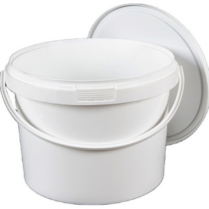 4 Gallon Bucket with Lid Food Grade Safe Material Plastic Pail with Handle White Clear Black Custom Color Logo Durable