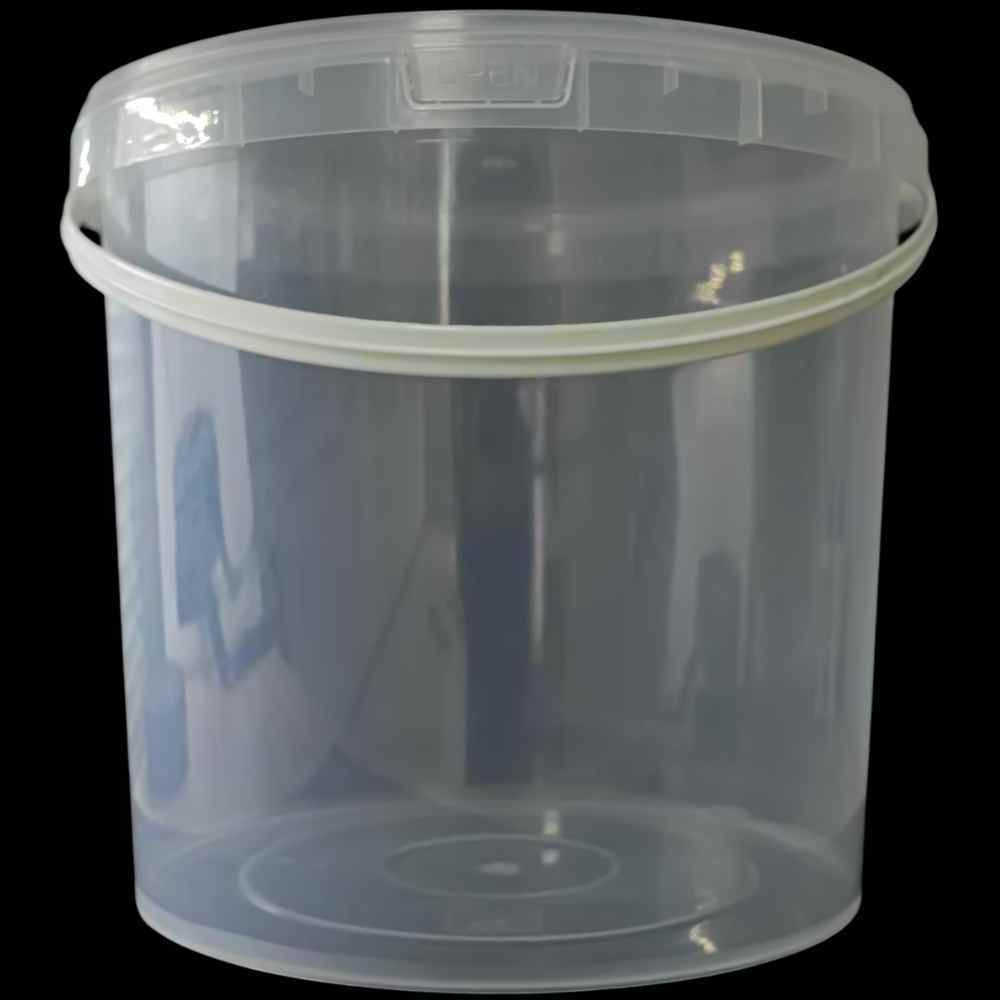 Clear 5 Gallon Bucket & Lid with Handle Transparent Durable PP Plastic Food Grade Material Round Crystal Clear Wholesale