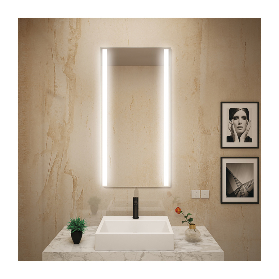 Backlit Led Lighted Long Large Shaving Wall Mount Makeup Mirror With Light