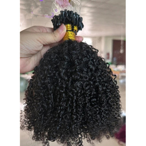 Afro Kinky Curly Micro Links Extensions Human Hair Brazilian Micro Loops Hair Extensions for Black Women Micro Rings Hair