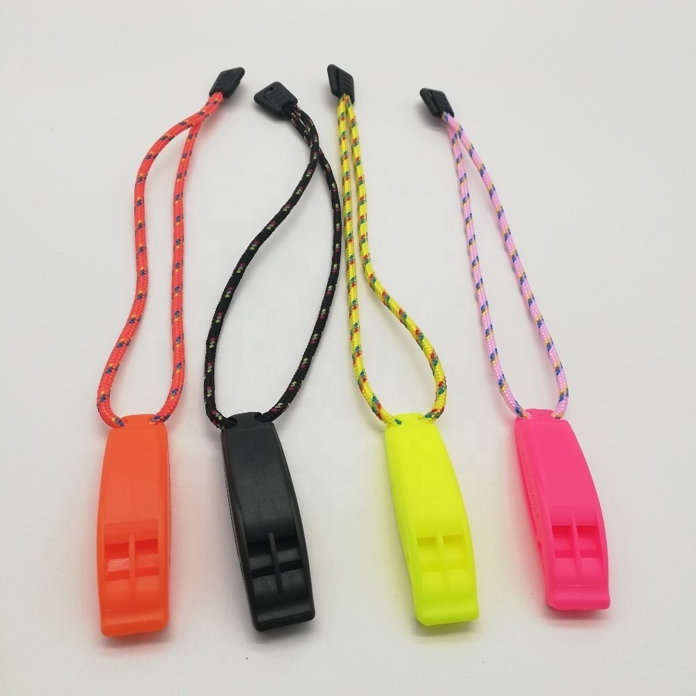 Logo Custom Safety Whistle with Emergency Survival Rescue School Outdoor plastic whistle for diving