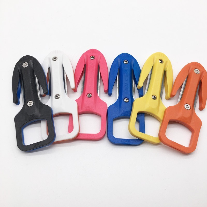 Safety and Rescue Scuba Diver Twin Line Cutter with Hard Plastic Sheath ABS Diving Cutting Knife