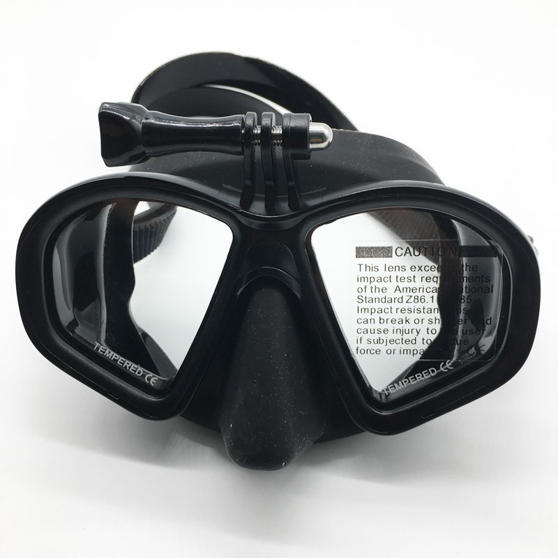 Dive Mask with camera Mount for Scuba Diving, Snorkeling, Freediving