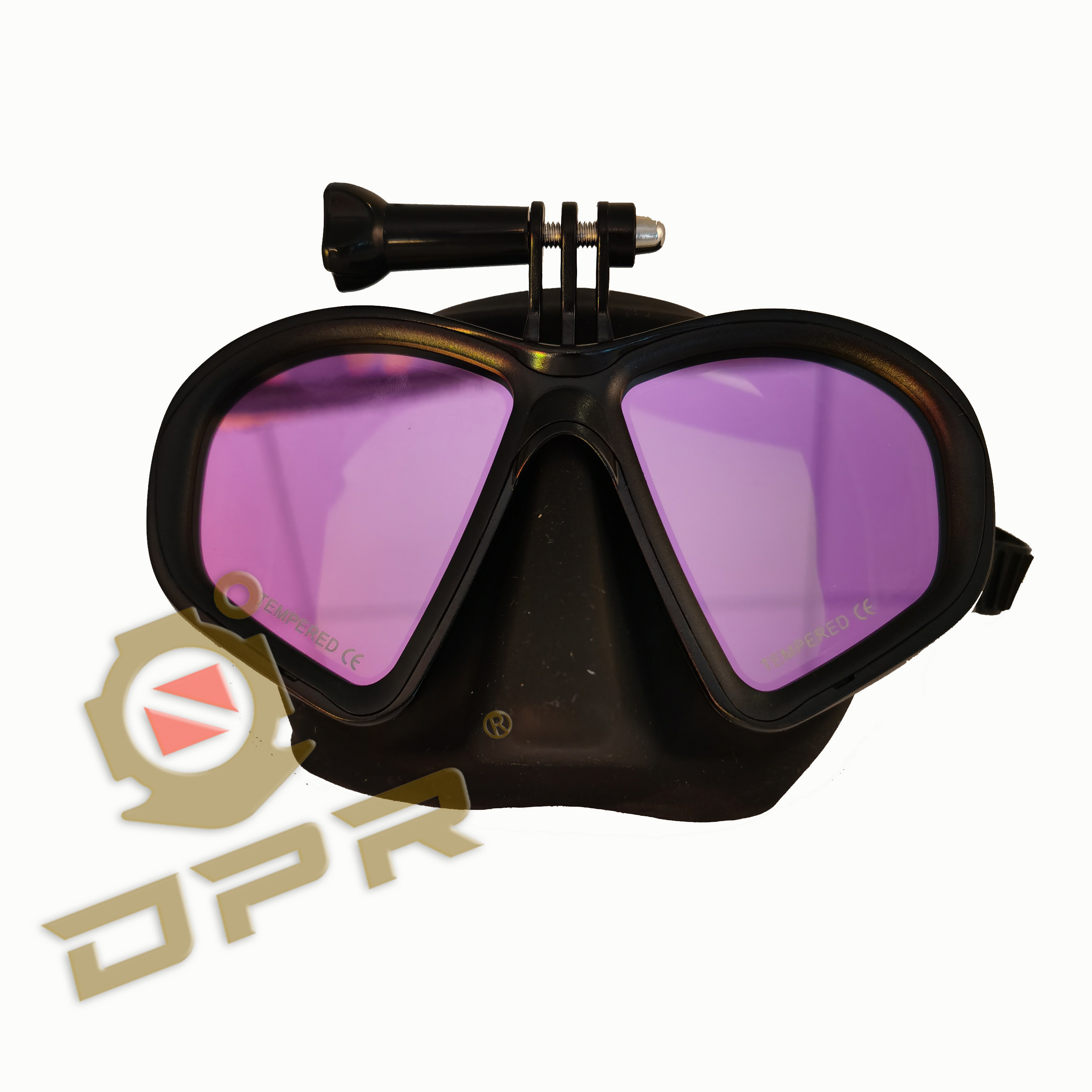 Low volume Spearfishing and  Free diving Mask with go-pro mount