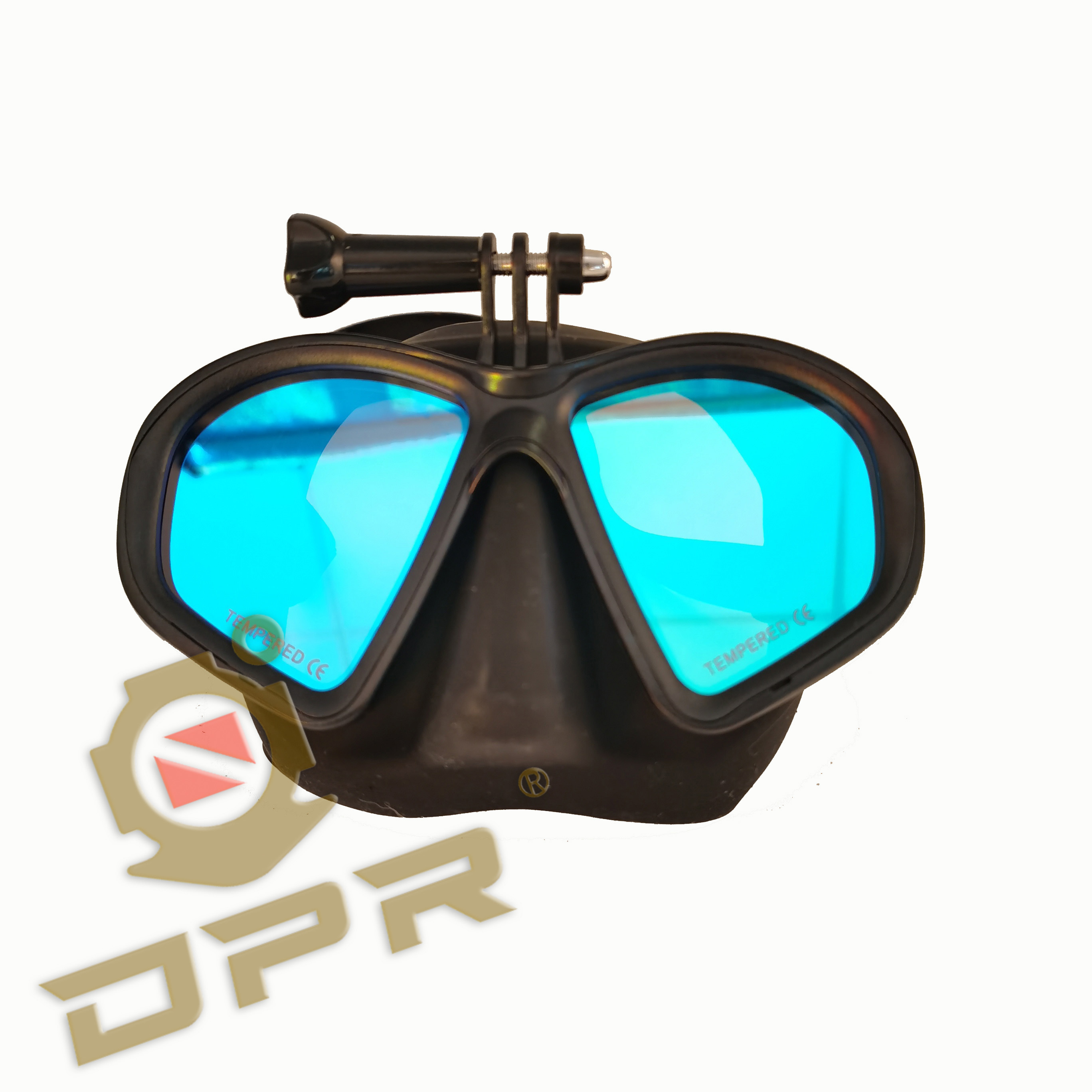 Low volume Spearfishing and  Free diving Mask with go-pro mount