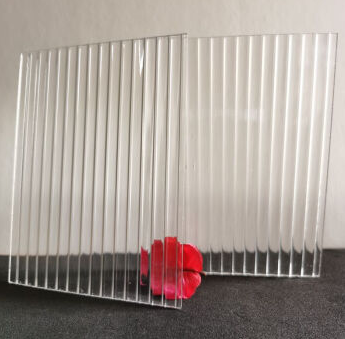 Wall 3d Texture reeded perspex  Prismatic acrylic sheet Clear Wave Shapes Inside Embossed Decorative Acrylic Panels