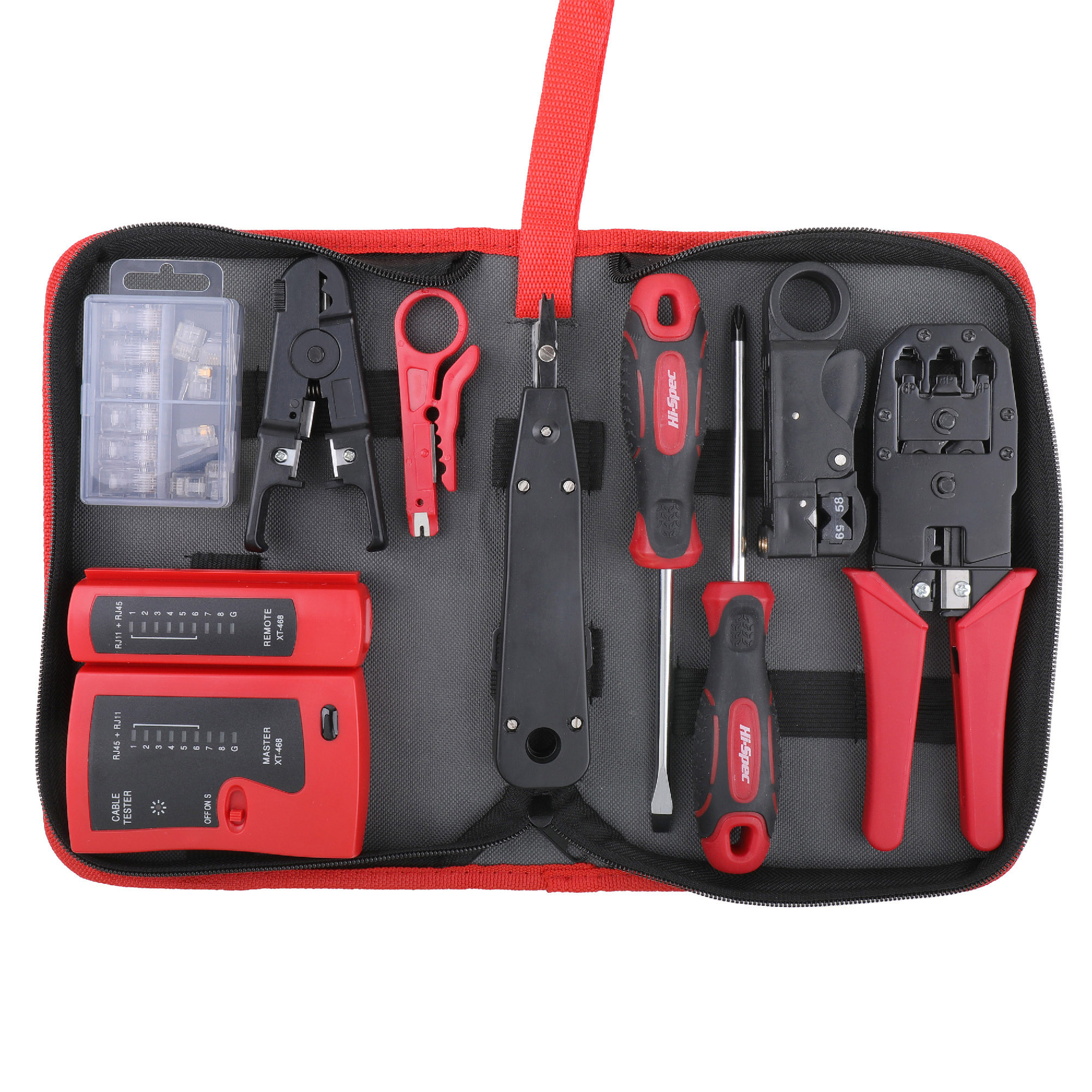 9pc Network Cable Tester, Computer Maintenance & Wiring Repair Tool Kit. Screwdrivers, Crimper and Cutter Tools. OEM ODM Ready