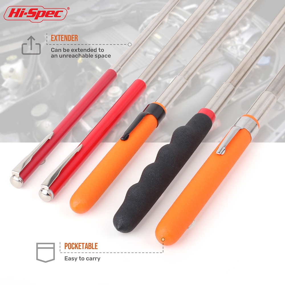 2lb Magnetic Pick Up Tool Telescopic and Extending for Easy Metal Retrieval Extendable from 135 to 610mm. OEM ODM Ready