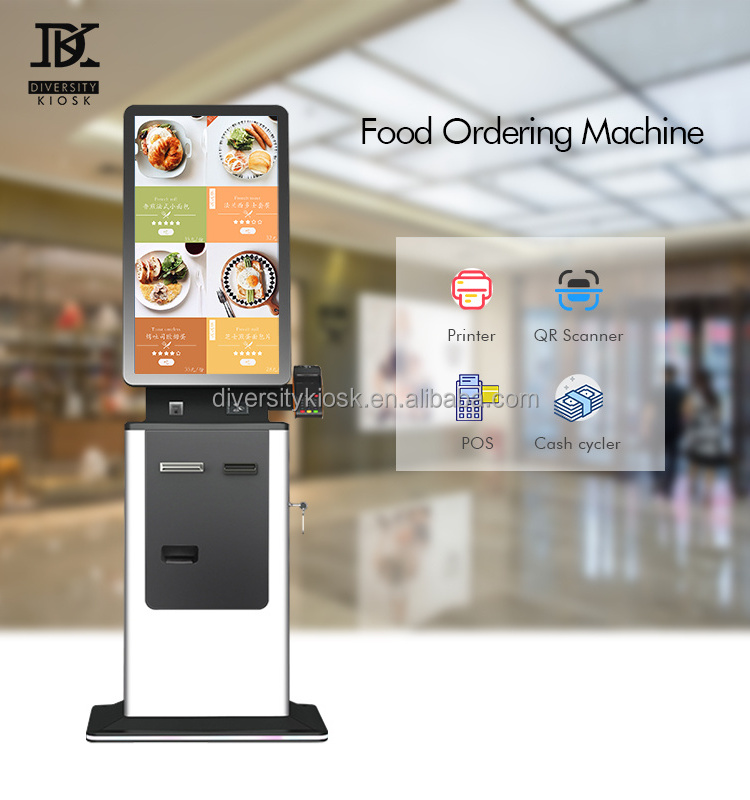 Windows Android Systembakery cake bread boba bubble milk tea juice ice cream coffee KFC Mcdonalds Self Ordering Kiosk Machine