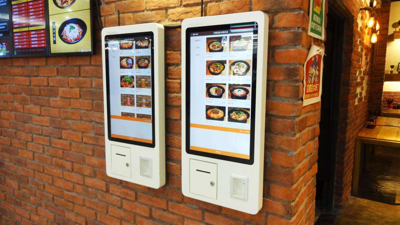 Windows Android System Drive Thru Self Ordering Terminal Device POS Kiosk for Fast Food Chain Restaurant