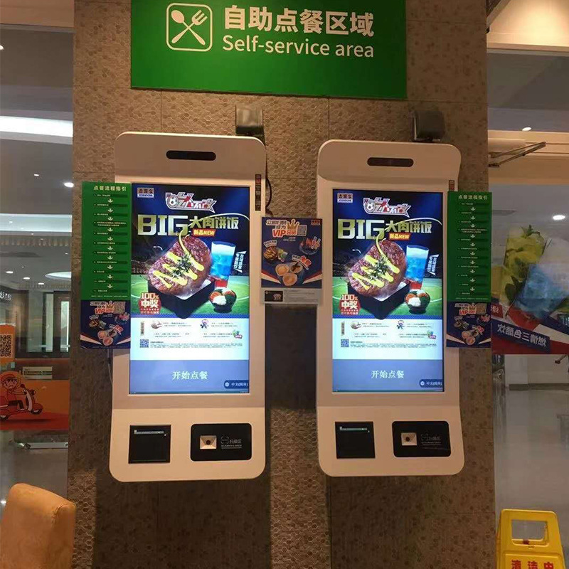 Windows Android System Drive Thru Self Ordering Terminal Device POS Kiosk for Fast Food Chain Restaurant