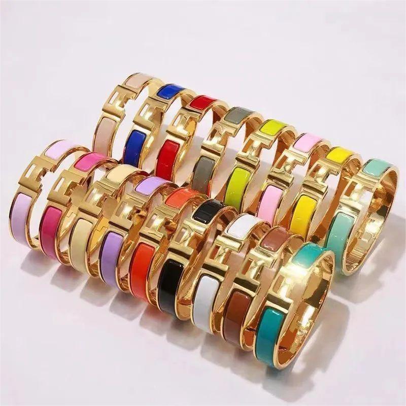 2023 New Arrival European And American Fashion Explosion Jewelry Bracelets & Bangles Stainless Steel Letter H Bracelet