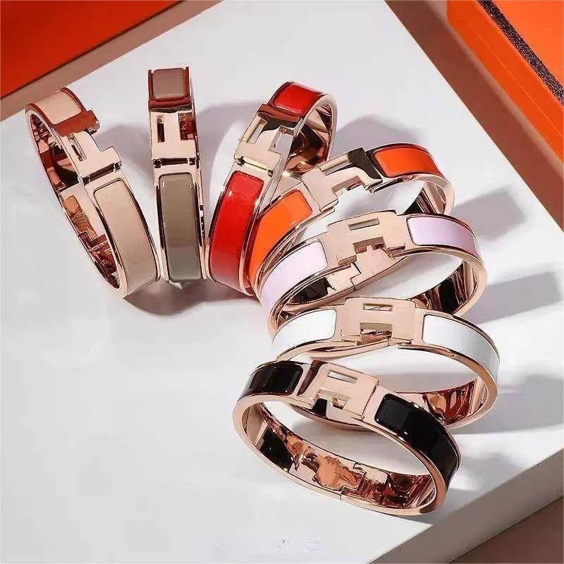 2023 New Arrival European And American Fashion Explosion Jewelry Bracelets & Bangles Stainless Steel Letter H Bracelet