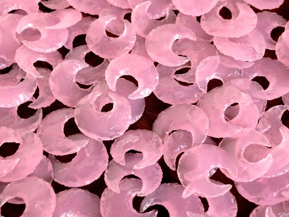 Rose Quartz Crescent Moon | Crystals For Making Jewelry Crescent Moon Jewelry Making  wholesale crystals for jewelry making