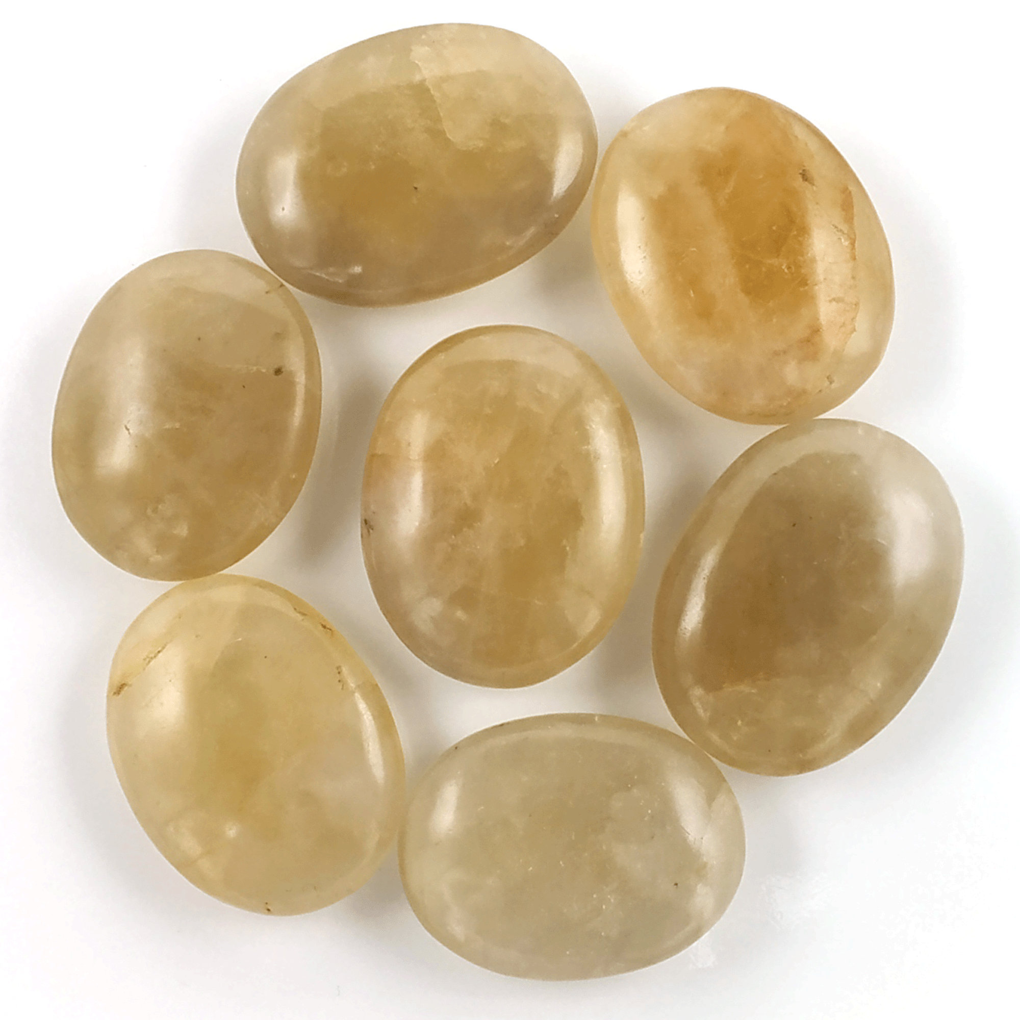 Natural Citrine Palm Stone - Citrine Crystal Polished Gemstone | Cristal Crystal Palmstone, Healing Crystals and Stones