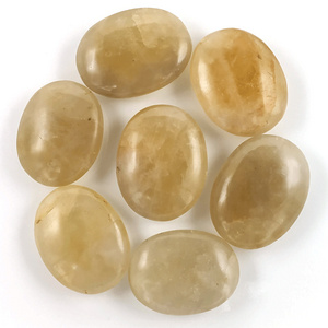 Natural Citrine Palm Stone - Citrine Crystal Polished Gemstone | Cristal Crystal Palmstone, Healing Crystals and Stones