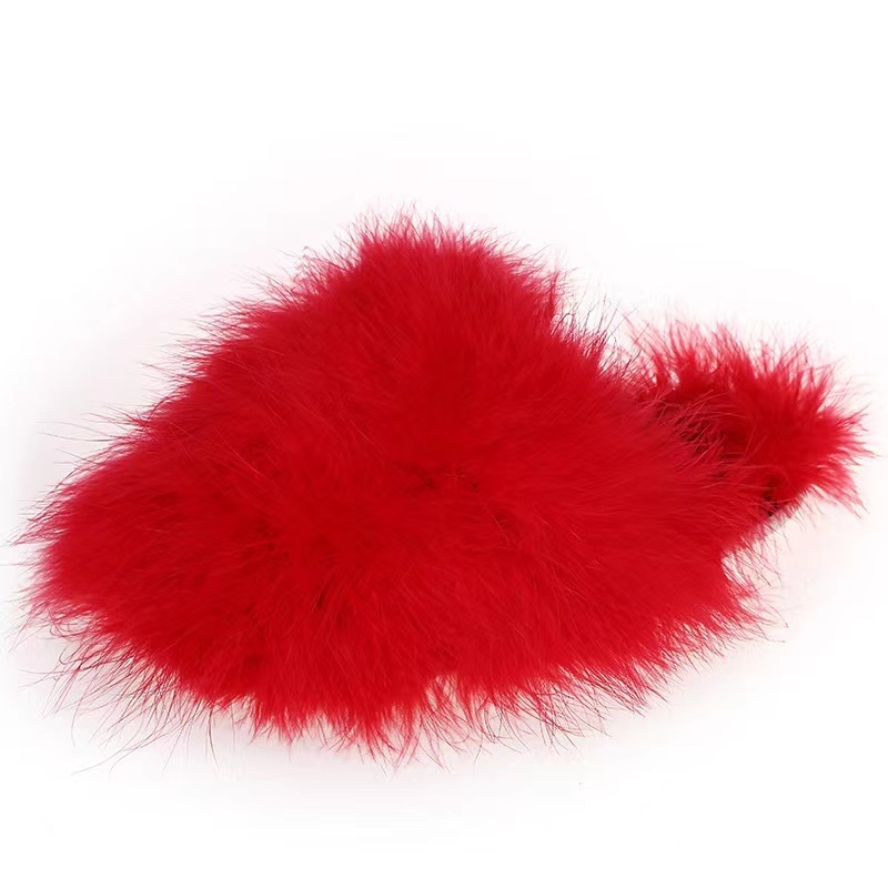 2022 Latest Fashion High Quality Solid Women's Fashion Soft Home Fluffy Fuzzy shoes Mongolian fur Slippers