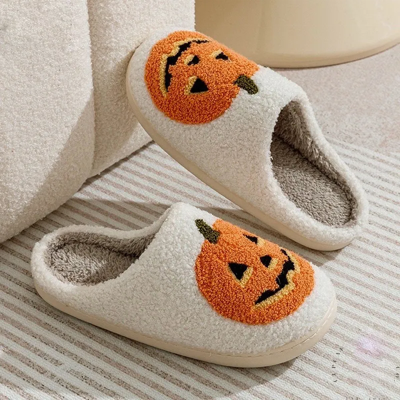 2023 pumpkin home warm winter slipper fur furry slipper for women