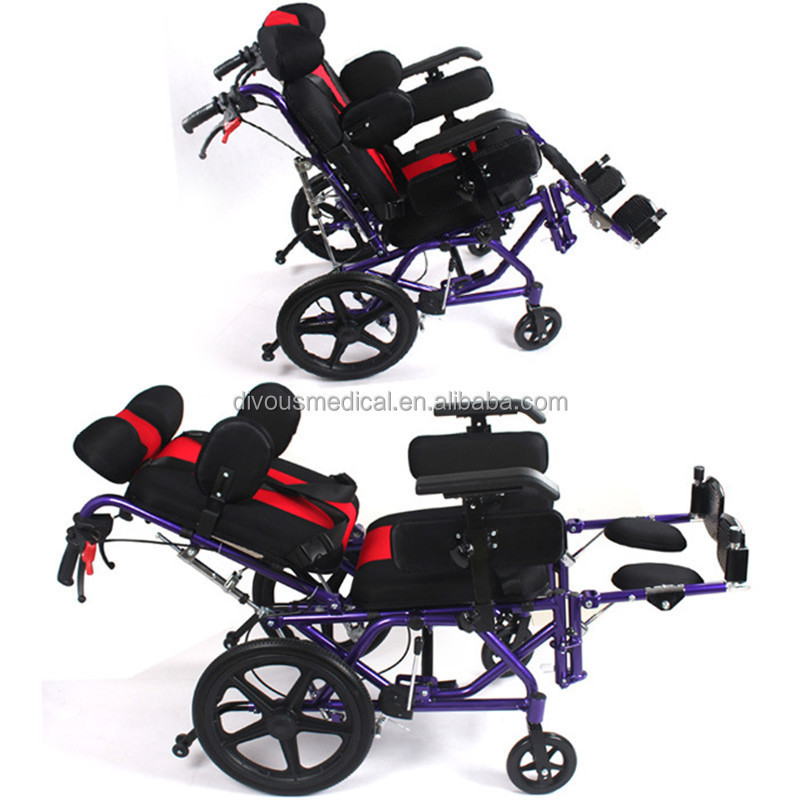 Factory direct selling high quality cerebral palsy children wheelchair breathable seat lightweight wheelchair