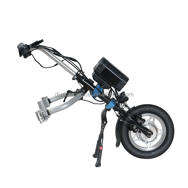 best selling products 2023 12in wheel electric handcycle attached handbike comversion kit for electric wheelchair chair