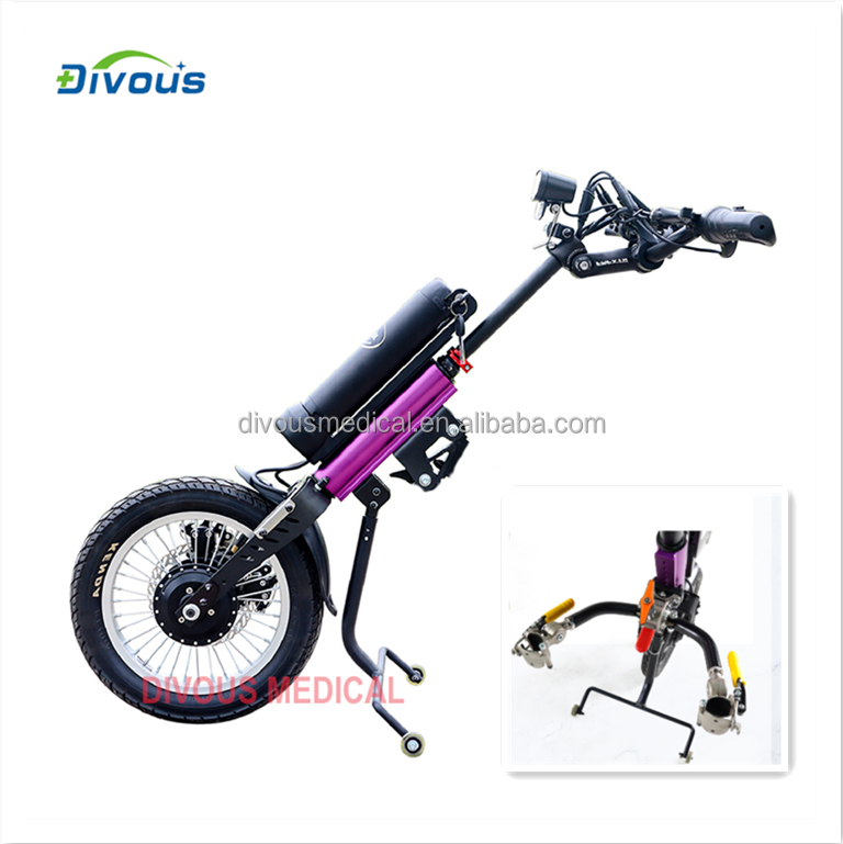 600w Motor Wholesale Electric Handcycle Wheelchair Attachment Handbike Conversion Kits for Disabled Lithium Battery 