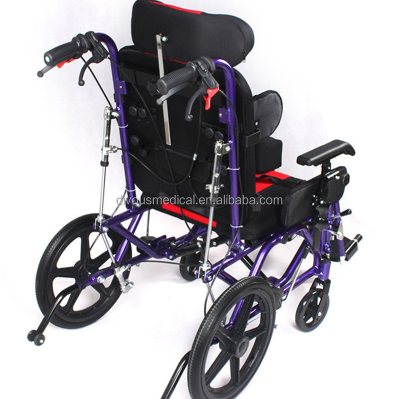 Factory direct selling high quality cerebral palsy children wheelchair breathable seat lightweight wheelchair