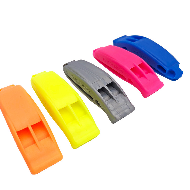 Multi color for outdoor boat,   plastic emergency survival rescue safety whistle.