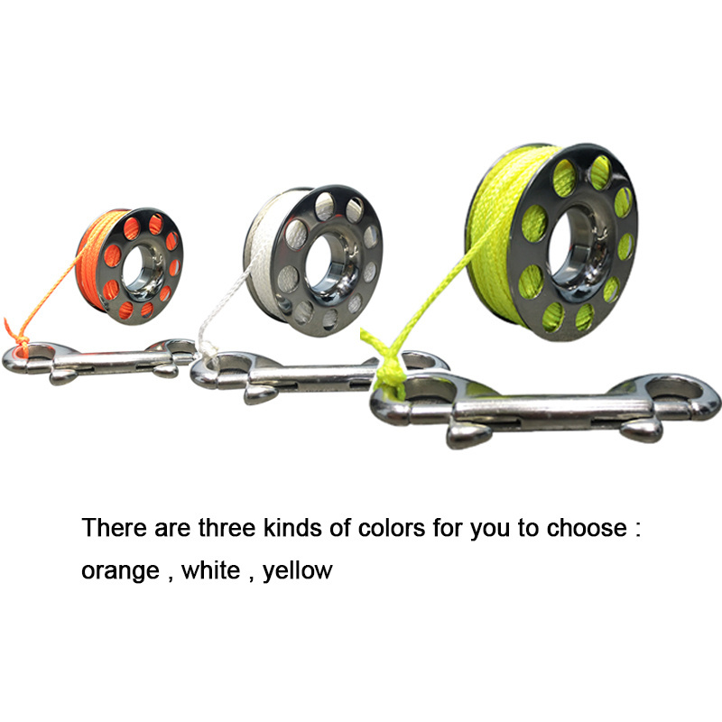 Factory Directly Hot Sale Custom Colorful Stainless Steel Cave Fishing Plastic Nylon Line Dive Reel, Spearfishing Reel