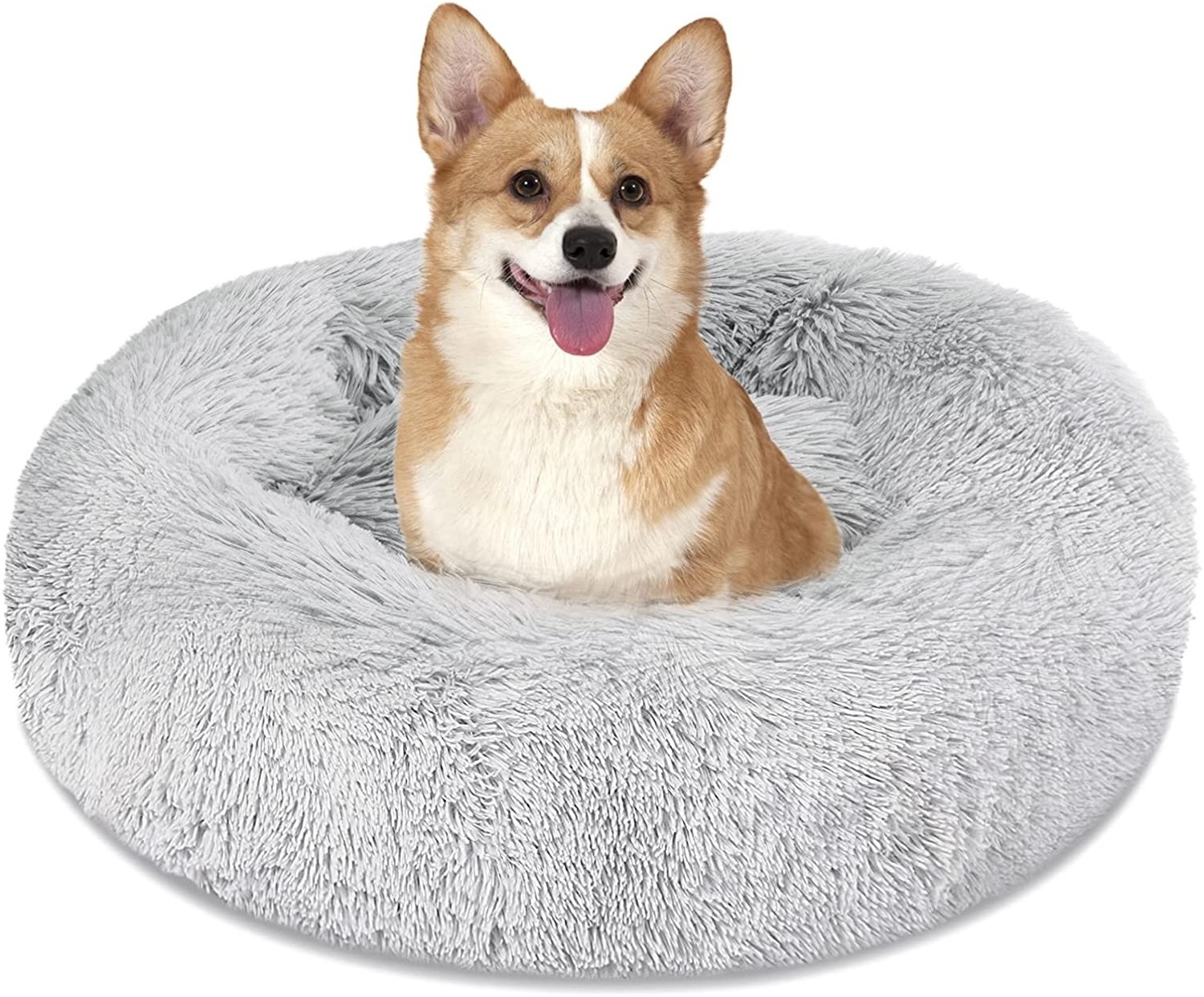 Donut Round Calming Custom Cheap XXL Pet Sofa Bed For Dog Cat, Large Eco Friendly Luxury Washable Dog Bed