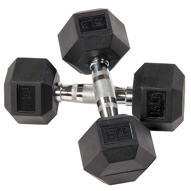 10kg 30kg 40kg Fitness Training Gym Equipment Free Weight Home Exercise Rubber Coated Hex Dumbbell Set