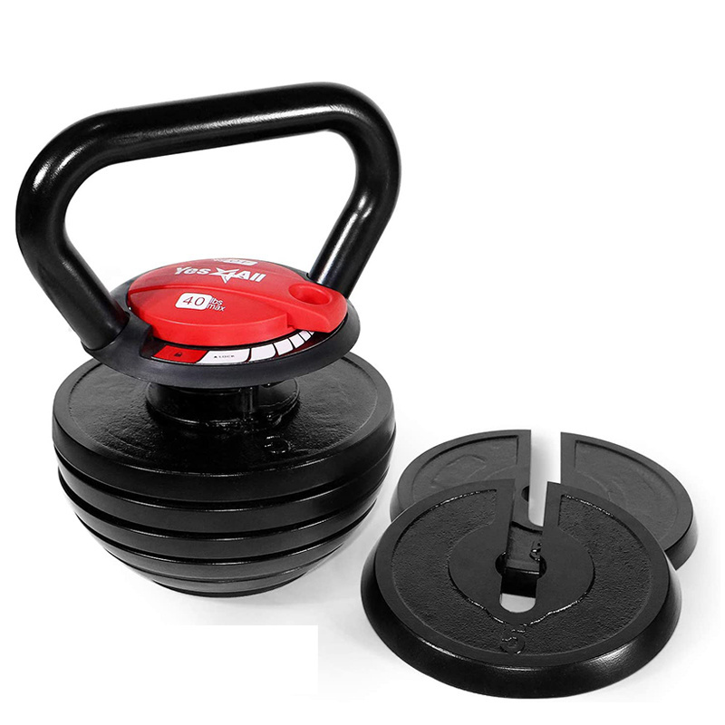 Fitness Exercise Gym Equipment pesa rusa Verstelbare Dumbbell Set Kettlebell Adjustable Kettlebell Set With Grip