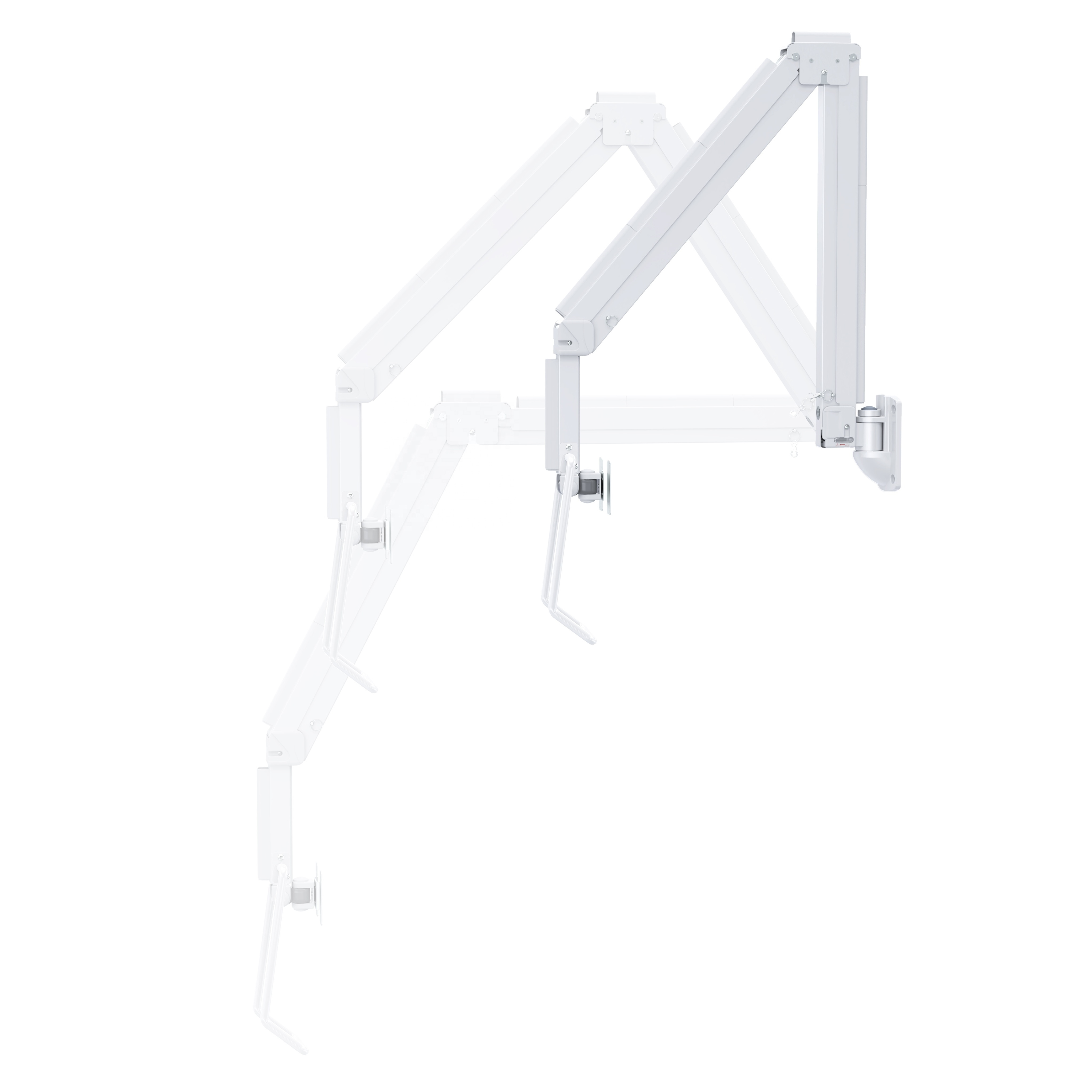 full motion medical rotatable folding back LCD TV wall mount healthcare arm tiltable swing arm monitor mount