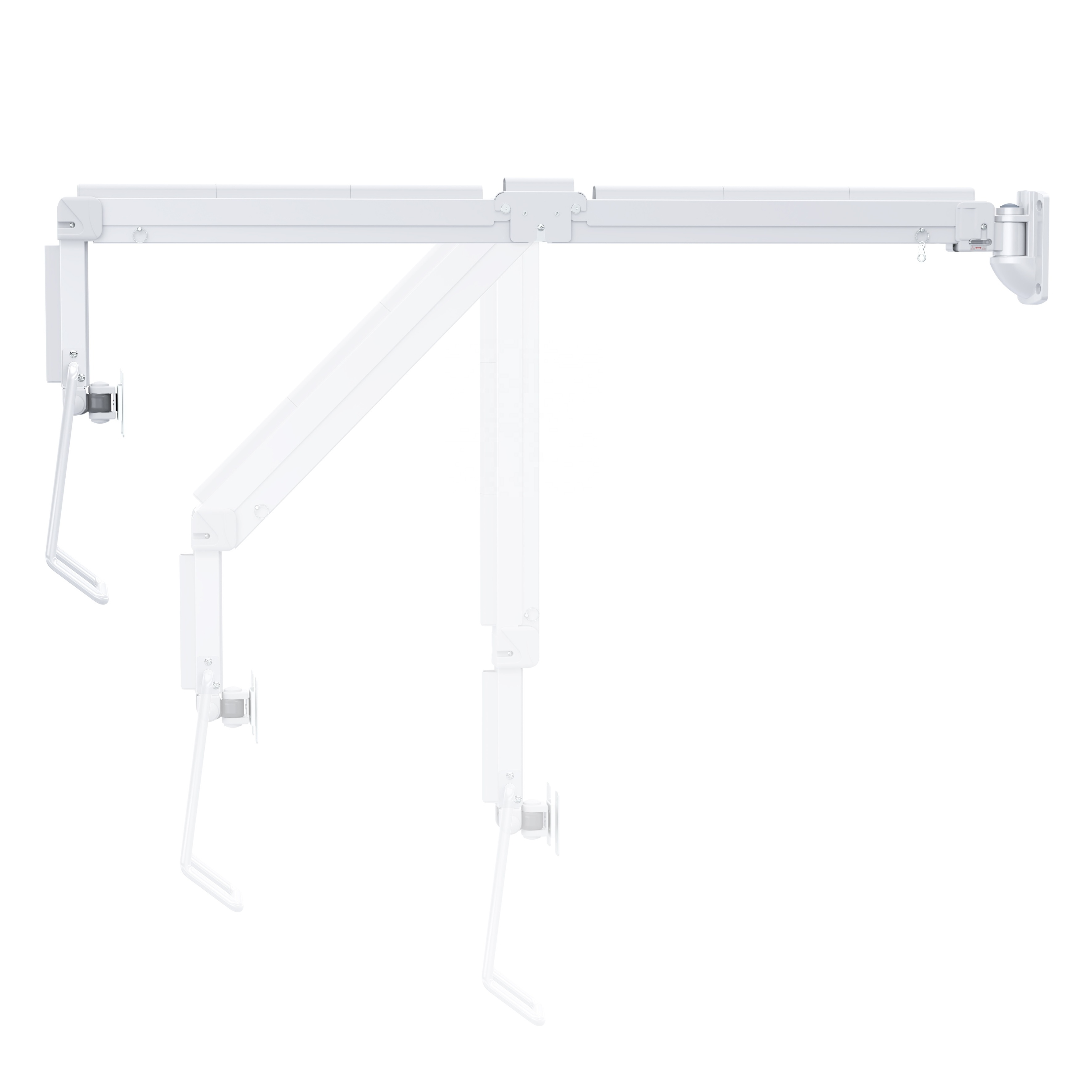 full motion medical rotatable folding back LCD TV wall mount healthcare arm tiltable swing arm monitor mount