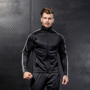 QUICK DRY Sport Jacket and Pants Set Polyester Customized Men Tracksuit