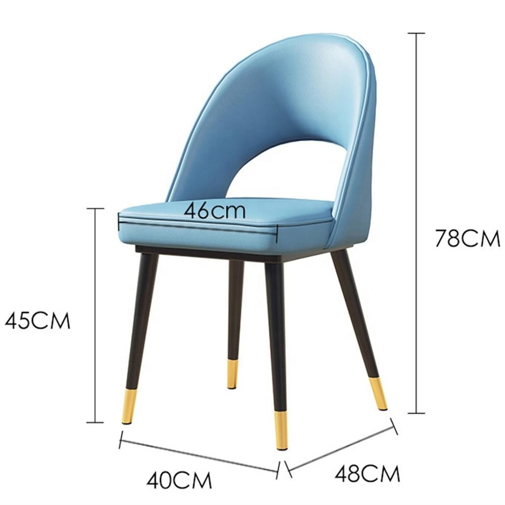 Leisure Cafe Chair With Hollow Back Design Nordic Leisure Upholstered Hotel Banquet Furniture Restaurant Dining Chair