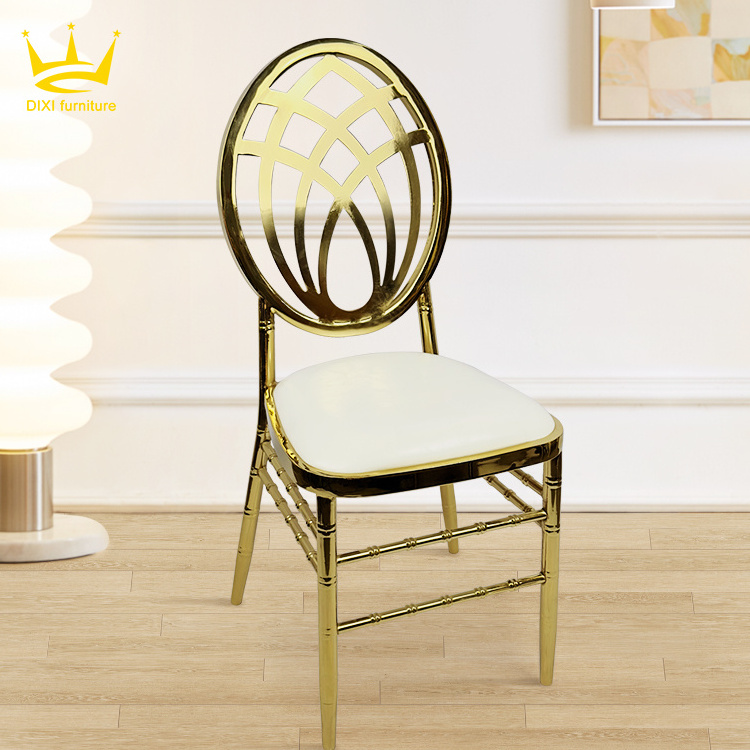 Wholesale Banquet Chavari Chairs Stackable Metal Gold Stainless Steel Party Event Fancy Tiffany Chiavari Wedding Chair