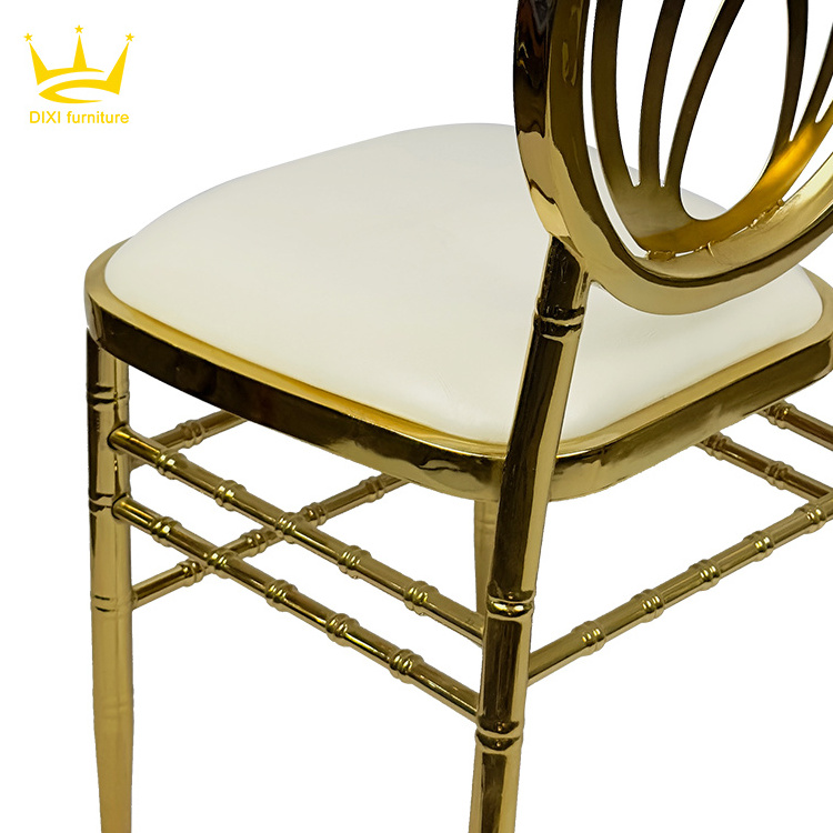 Wholesale Banquet Chavari Chairs Stackable Metal Gold Stainless Steel Party Event Fancy Tiffany Chiavari Wedding Chair