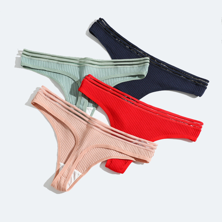 Wholesale 2022 New thongs and g string ladies panties thong sexy low waist and breathable underwear for women