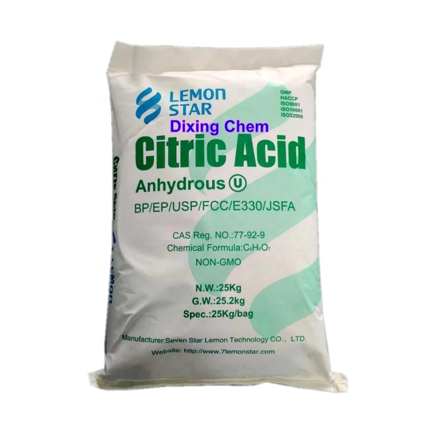 Food Grade Ensign TTCA Citric Acid Monohydrate E330 Citric Acid Anhydrous Sodium Citrate For Beverage