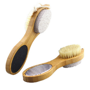 4-in-1 foot file brush foot callus stone remover multi-functional pedicure feet scrubber